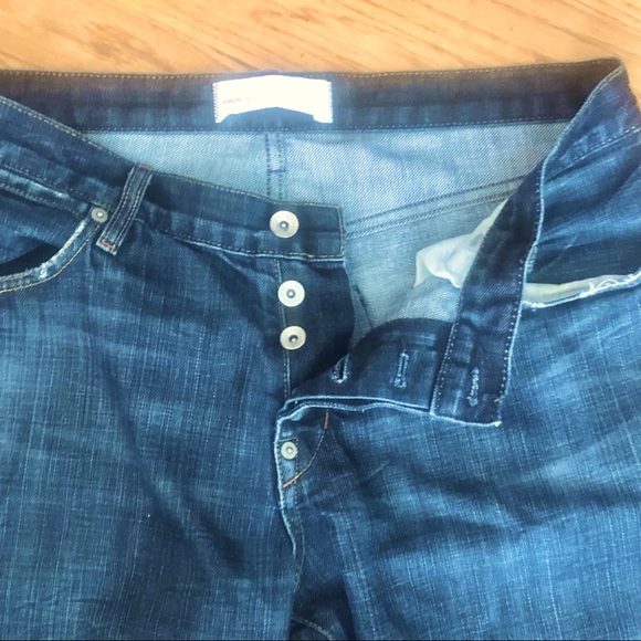PaperDenim&Cloth Button Fly Dark Wash Relaxed Fit Jeans Size 34 - Picture 3 of 7